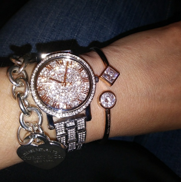 Michael Kors Accessories - Michael Kors Petite Norie Rose Gold Silver watch